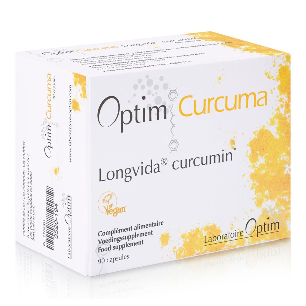OPTIM Curcuma - Longvida Curcumin Kurkuma 90 Kapseln - 285x höhere Bioverfügbarkeit Hochdosiert Kurkumaextrakt für Geschmeidiger Gelenke - Sojafrei