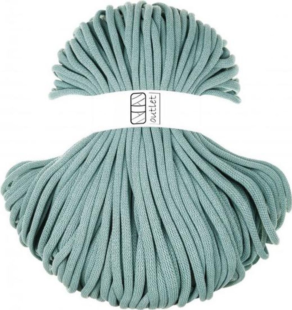 Wasserblau Baumwoll-Flechtkordel 9mm 100m OUTLET Produktbild 