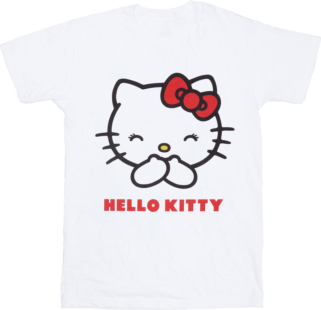 Hello Kitty - "Classic" T-Shirt für Damen kurzärmlig NS8421 (XL) (Weiß)
