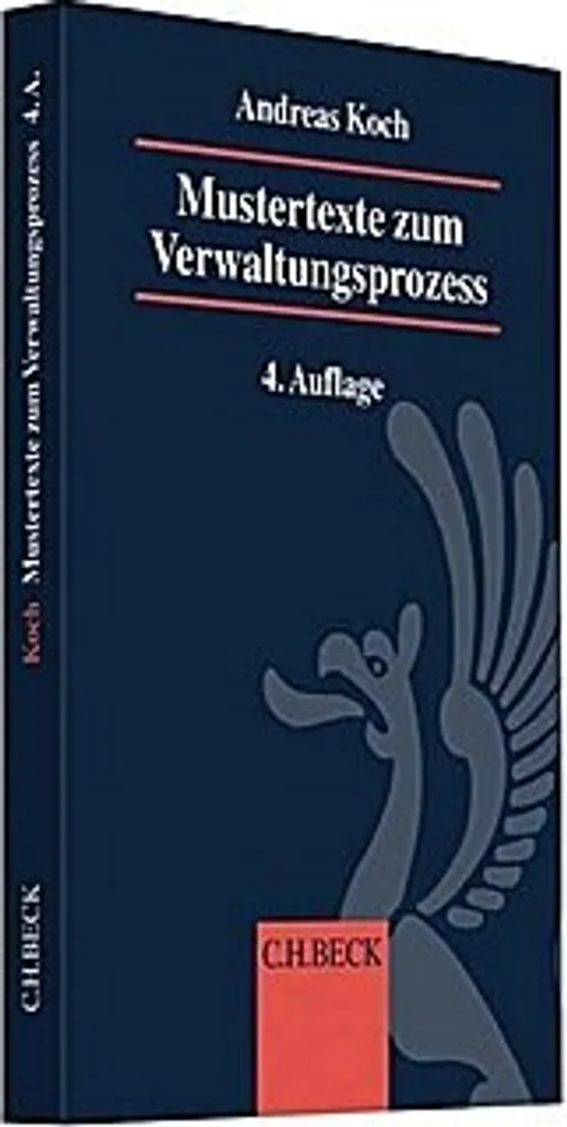 Livre de modèles juridiques Mustertexte zum Verwaltungsprozess (VwGO)
