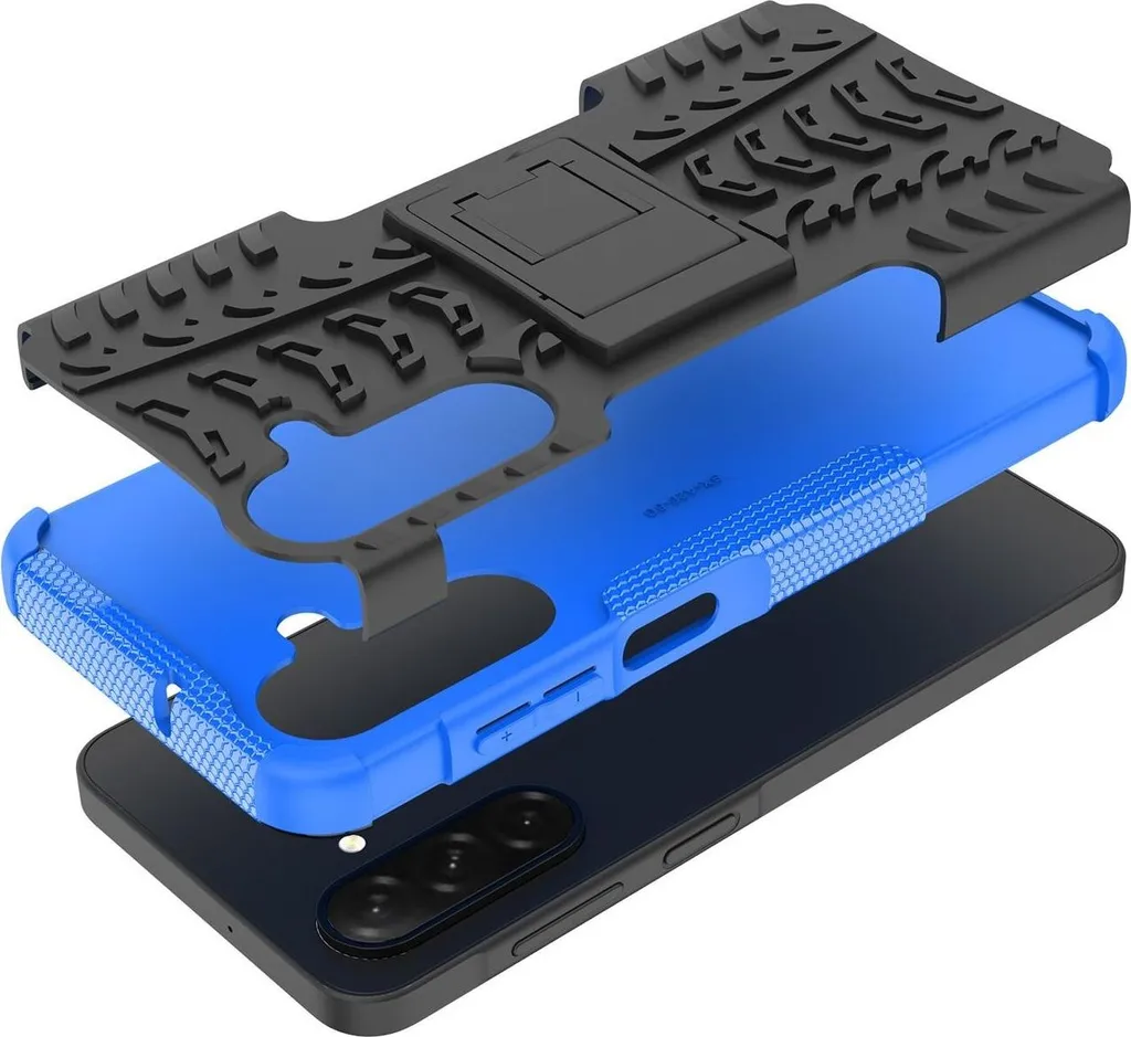 Custodia Samsung Galaxy A26 5G Rugged Blu - Protezione Antiurto Tire Texture