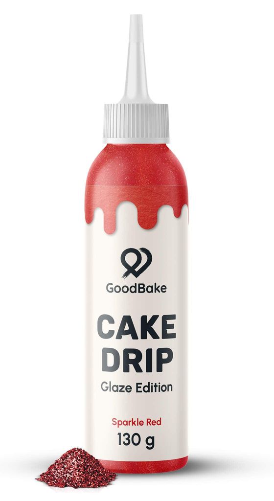 GoodBake Cake Drip Glaze Edition Rot 130g – Zuckerglasur, Dripcake, Torte & Donuts dekorieren