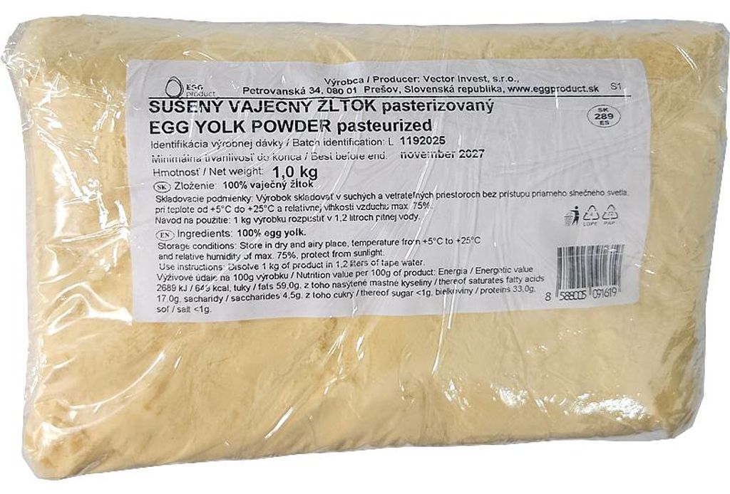 Tuorlo d'uovo essiccato - 1 kg Immagine del prodotto 