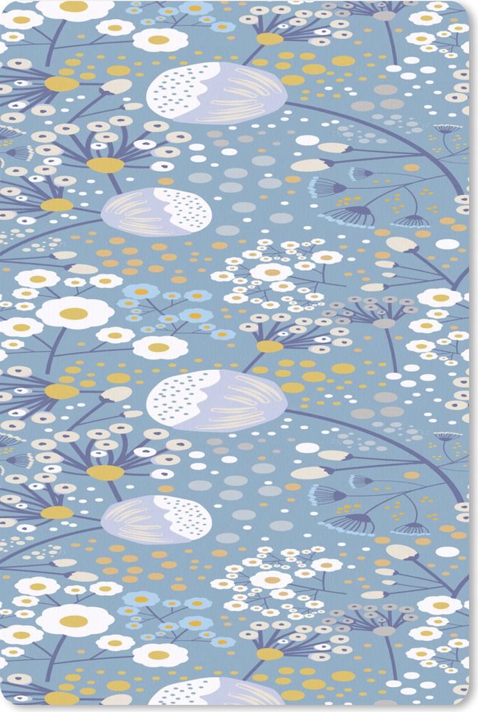 MuchoWow Mauspad Mousepad Muster - Kamille - Blumen 18x27 cm - Mousepads - Maus Mat - Pad - Mausunterlage