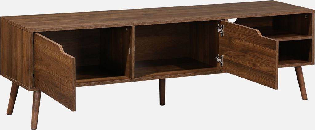 sweeek - TV-Möbel mit Nussbaumdekor, 2 Türen, 160 cm - Produktbild 5