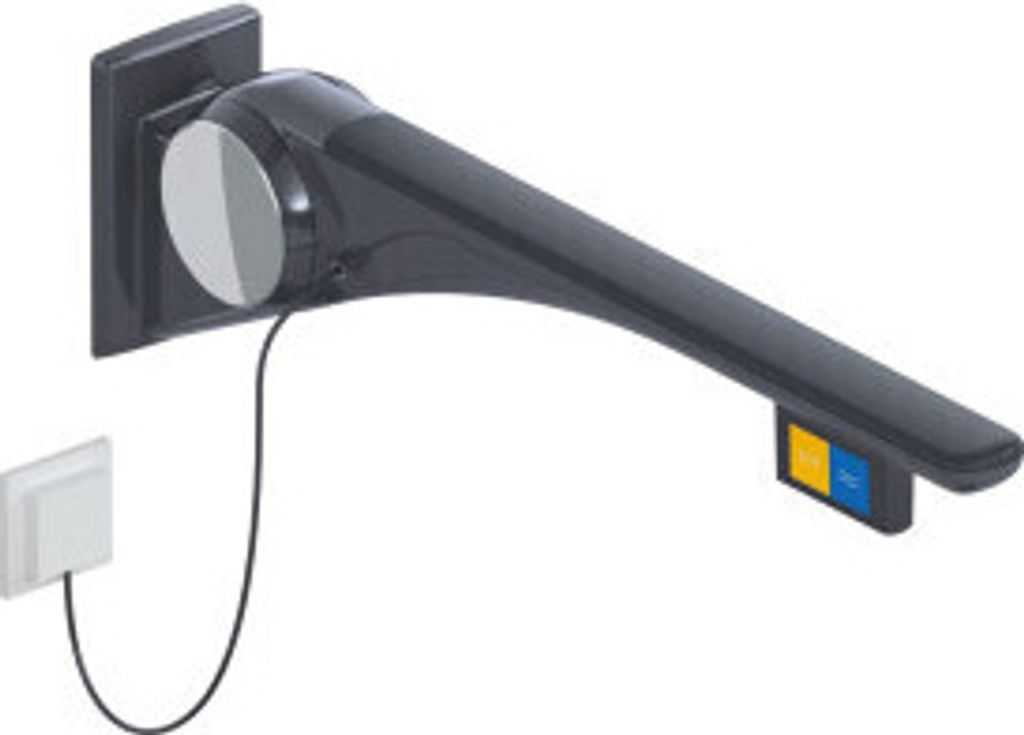 HEWI 802.50.43060 DR Stützklappgriff Basic,750 mm,links