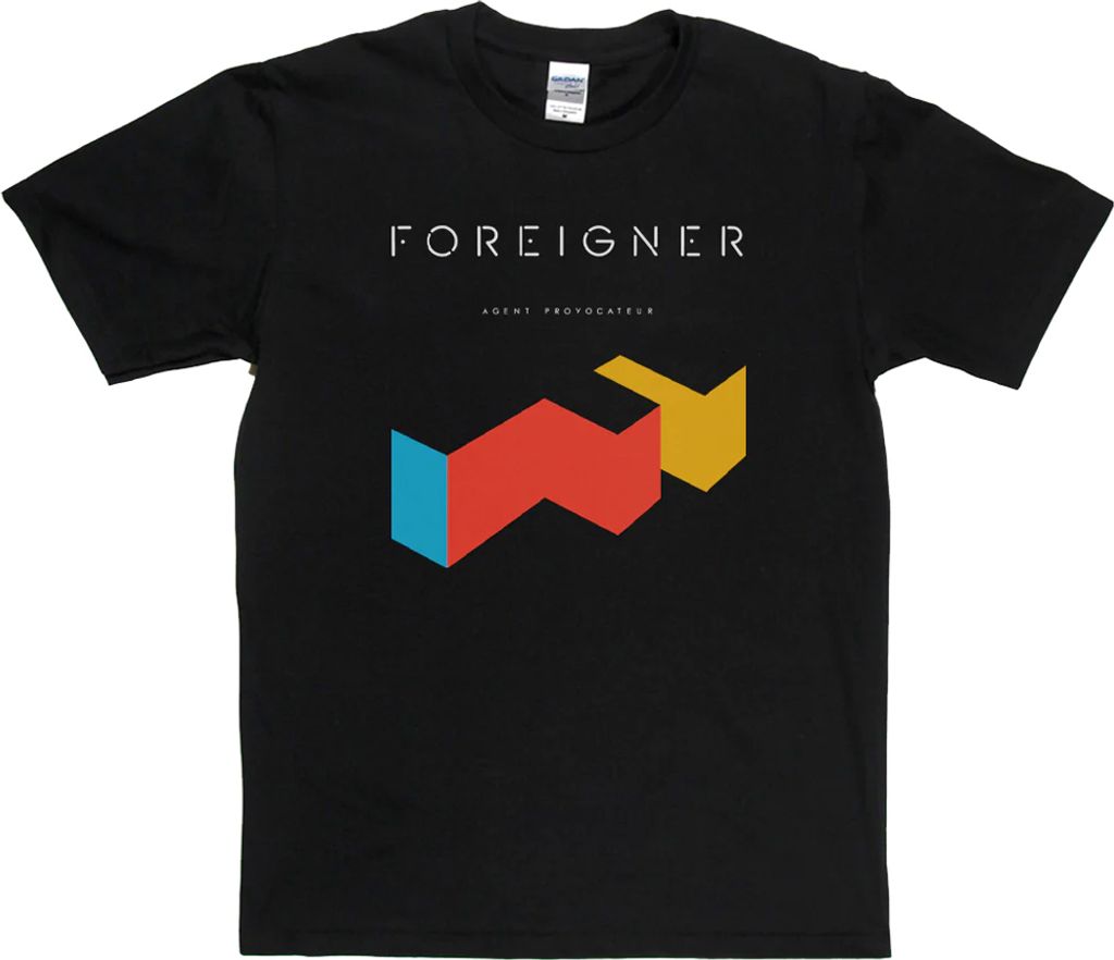 Foreigner - "Agent Provocateur" T-Shirt für Herren/Damen Uni RO7680 (S) (Schwarz)