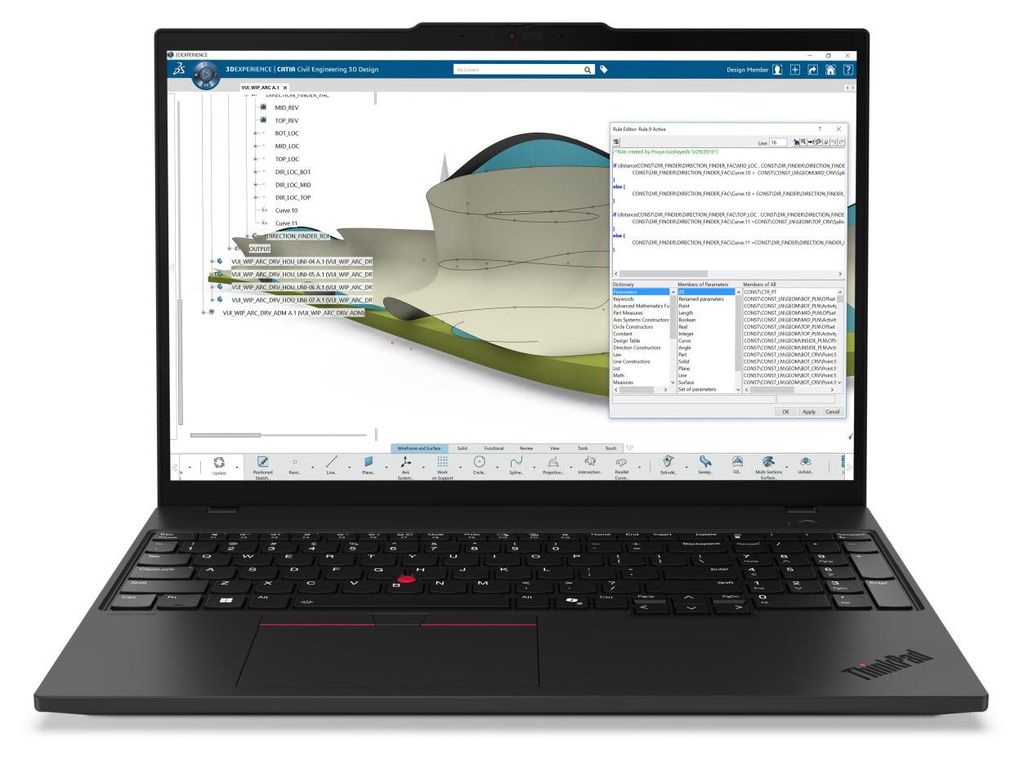 Lenovo ThinkPad P16s Gen 4 (AMD) Copilot+ PC, AMD Ryzen AI 7, 2 GHz, 40,6 cm (16"), 1920 x 1200 Pixel, 32 GB, 1 TB