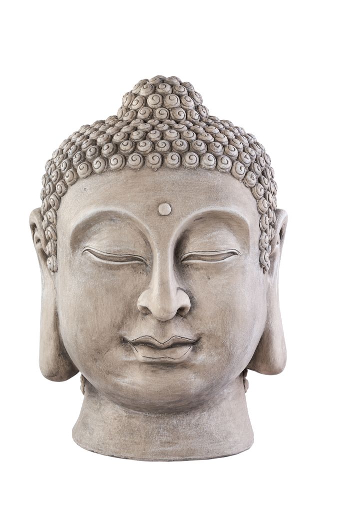 XL Thai Buddha Büste Kopf 25 cm aus Kunstharz Dekofigur Feng Shui Figur Deko 