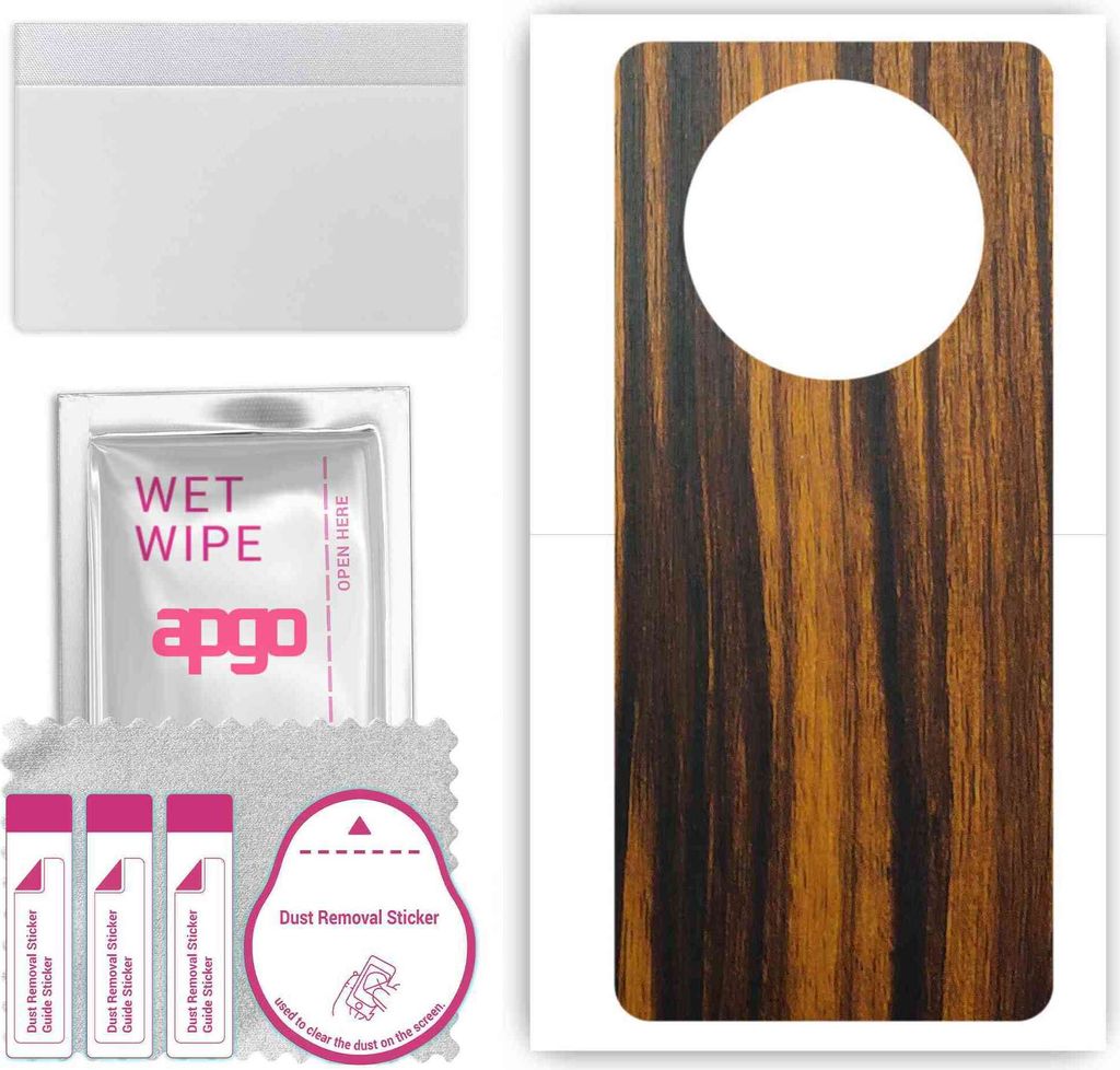 apgo Rückseite Schutzfolie, Skin, kompatibel mit Realme 12x 5G, Hinten Displayschutzfolie aus Vinylfolie, kratzfest, einfache Montage - Tigerwood