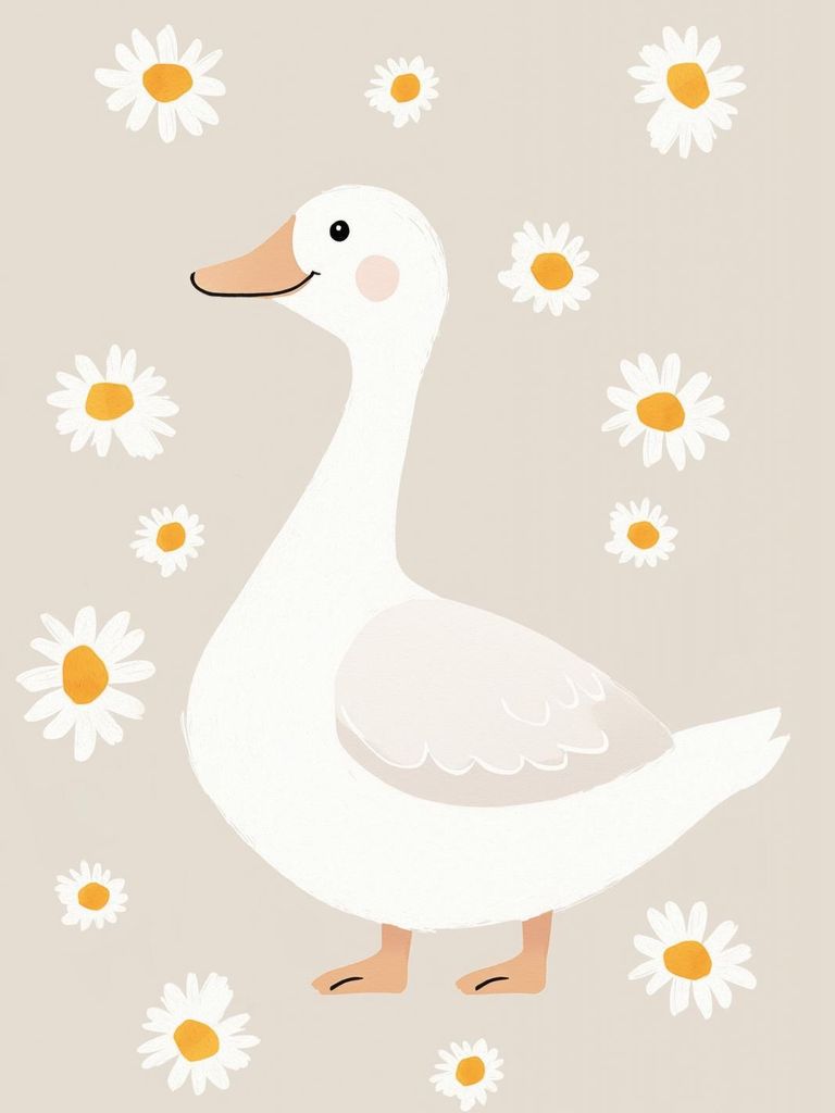 Plakat 60x80cm Muster für Kinder, Mädchen und Jungen - Ente