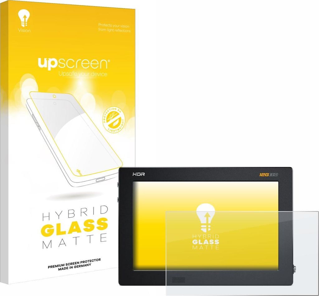 upscreen Entspiegelungs Schutzglas für Blackmagic Video Assist 5" 12G HDR Schutzfolie Panzer Folie Glas Display Schutz matt