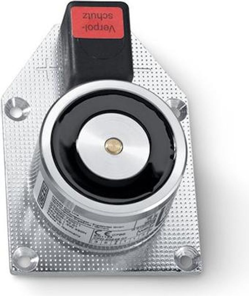 Geze Haftmagnet, mit Grundplatte, Aluminium, 490N eloxiert