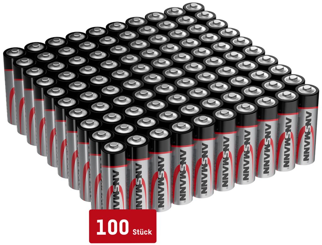 ANSMANN Batterien AA 100 Stück, Alkaline