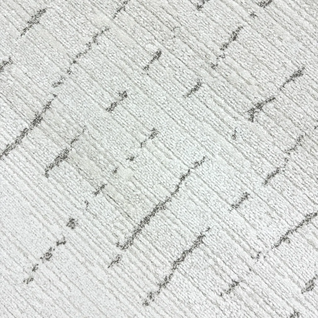 Tapis de Chambre Rectangulaire 120x170 cm à Rayures Beige et Noir