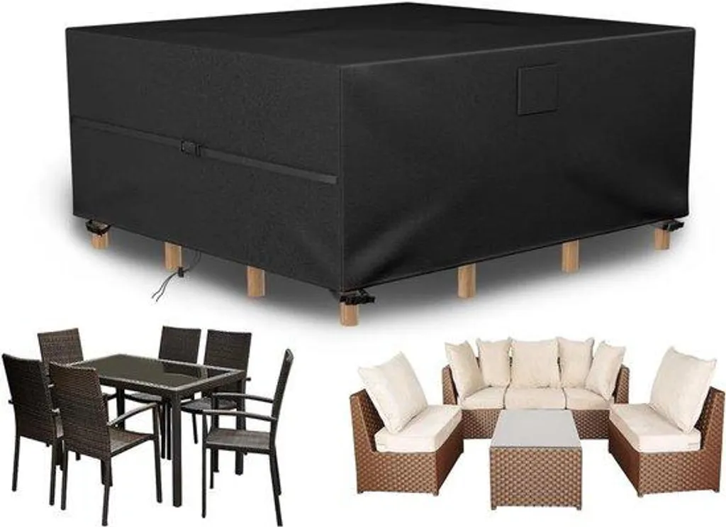 Bâche de protection mobilier de jardin 200x200x90 étanche version 420D