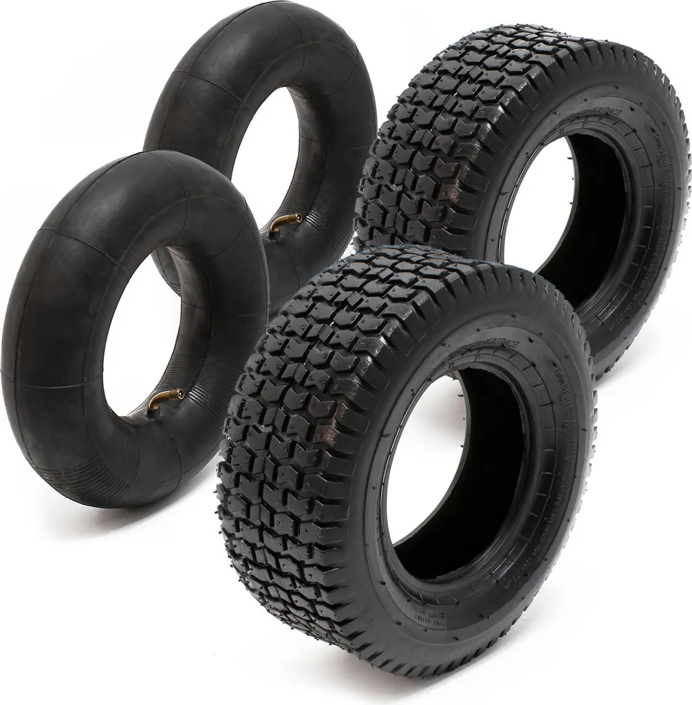 Pneu pour tracteur tondeuse 18x8.50-8 avec chambre à air valve 90°