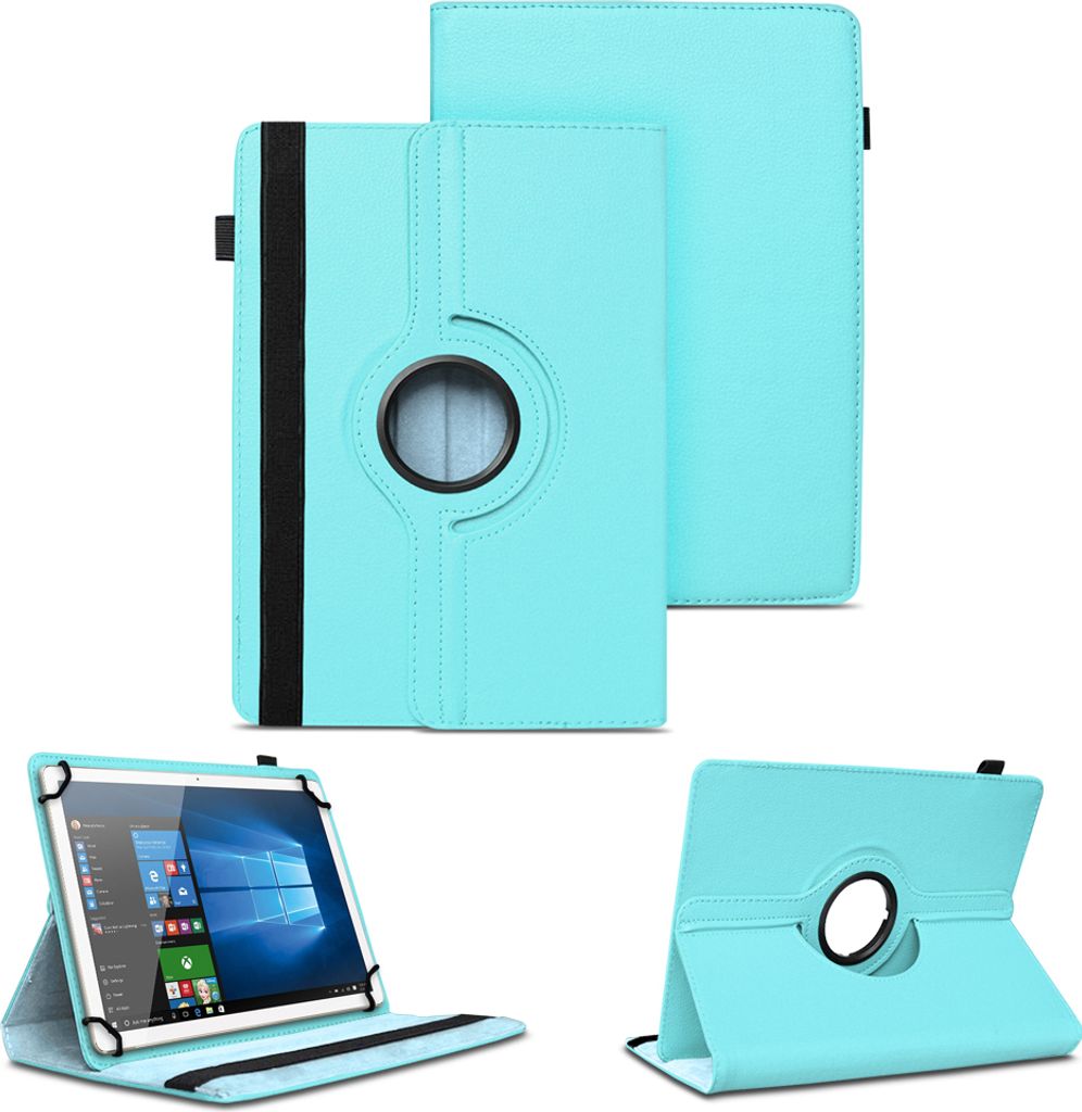 Tablet Hülle für 10 10.1 10.4 bis 11 Zoll Schutzhülle Tasche Universal DrehbarFarben:Türkis