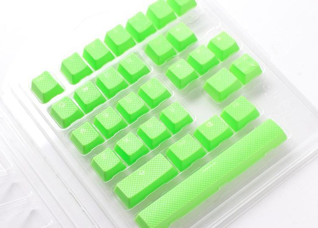 Ducky Green 31-Tastenkappen-Set, Gummi-Hintergrundbeleuchtung, Double-Shot-US-Layout, mechanische Tastaturkappen