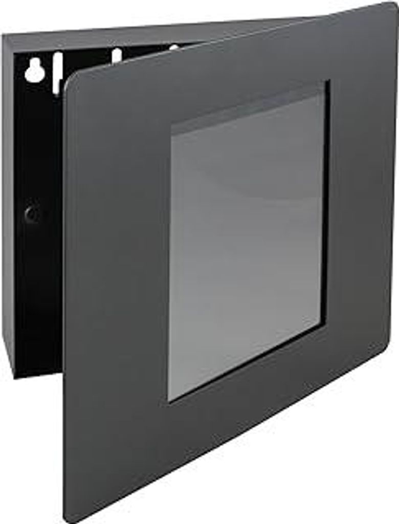 HMF 1050-02 Schlüsselbox mit Fotorahmen 5 Haken, 22,0 x 20,0 x 5,0 cm, schwarz