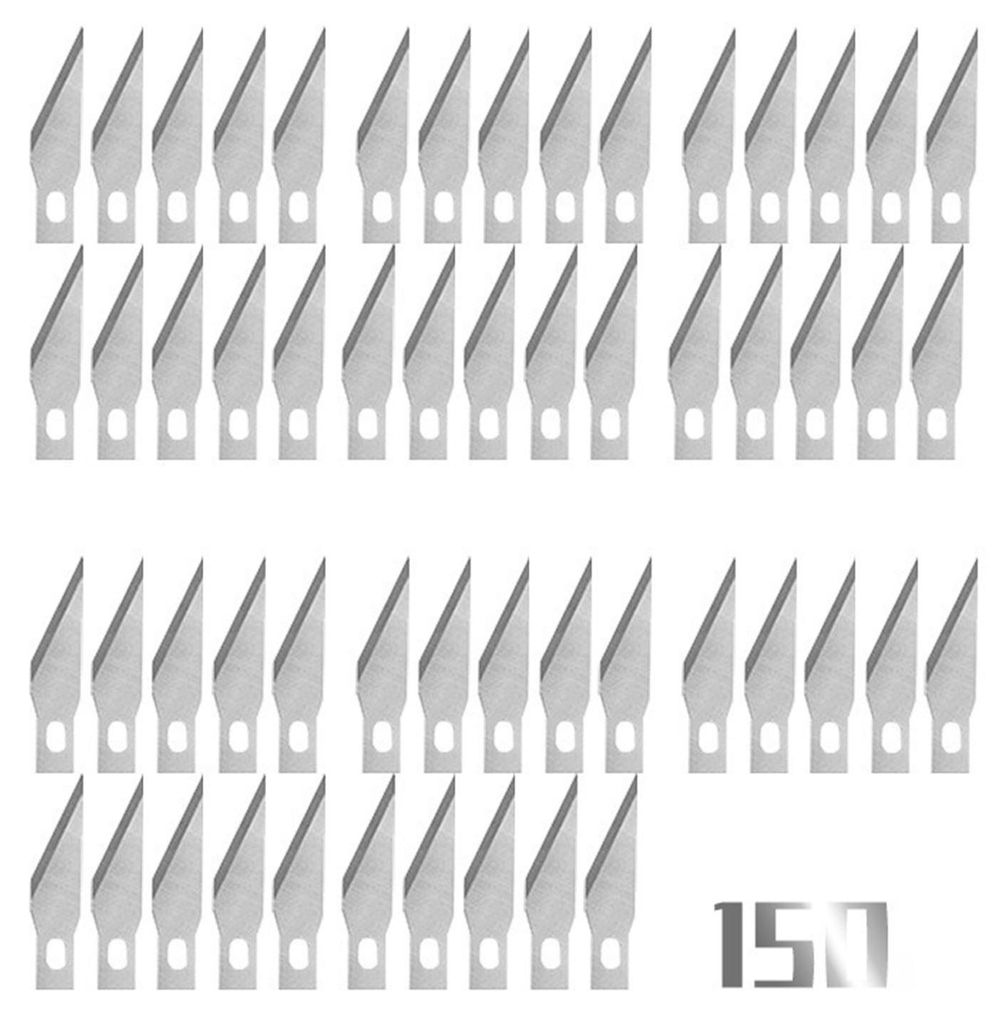 150 Stück Schnitzklinge aus Hartstahl, scharf, präziser Schnitt, Reparatur, Kleberentfernung, Bastelmesser, Ersatz