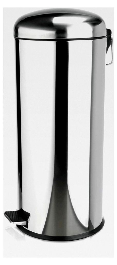 Edelstahl Treteimer mit Fußpedal, feuerfest, 30 L, 29,0 cm Durchmesser, 70,0 cm Höhe
