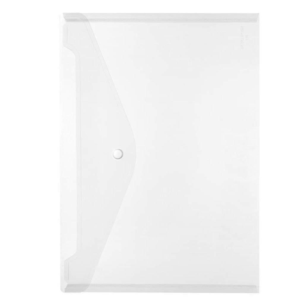 herlitz Dokumententasche - DIN A4 - PP - transparent - mit Druckknopfverschluss - 6 Stück