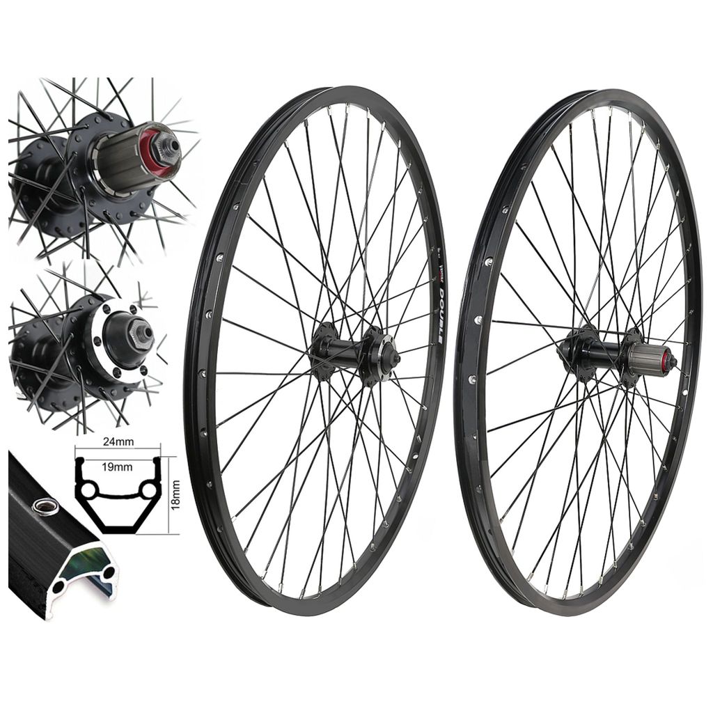 LAUFRADSATZ 26" MTB 6 Loch Scheibenbremse 8/9/10 fach für Produktbild 