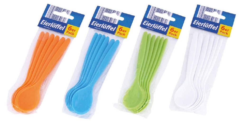 Eierlöffel Joghurt Eislöffen, 24 Stück verschiedene Farben Produktbild 