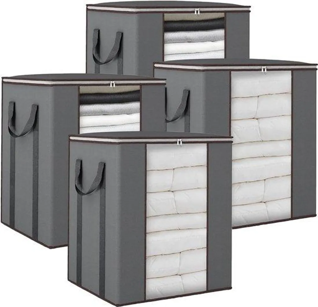Housse de rangement 120L en tissu respirant pour couettes et édredons