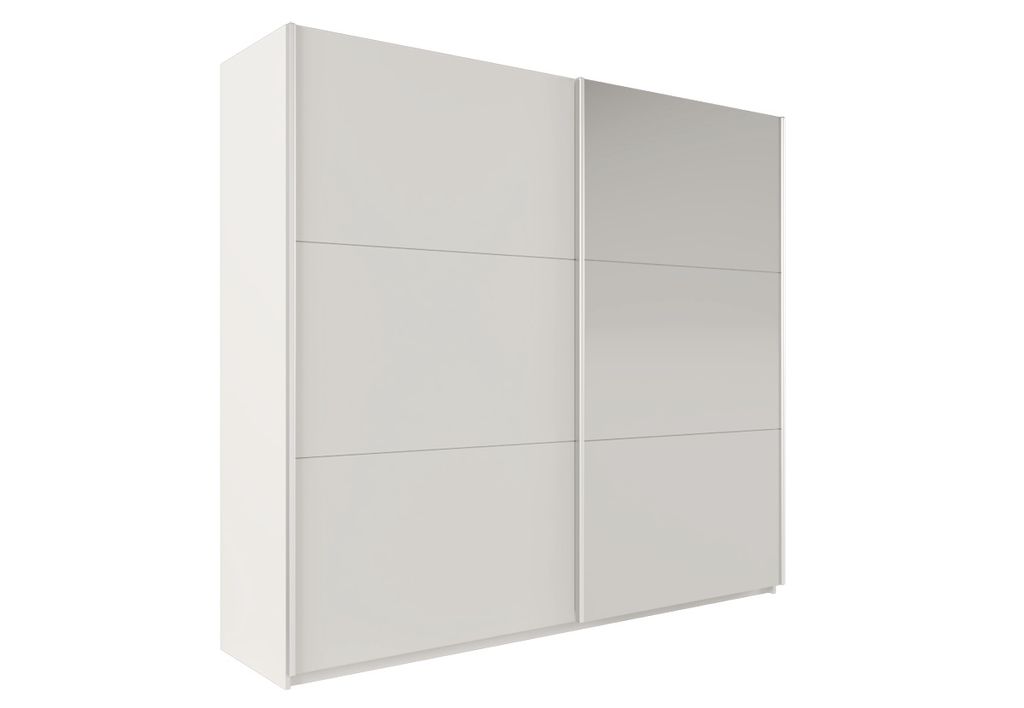 Kleiderschrank 225 EVELINE mit Spiegeln - weiß