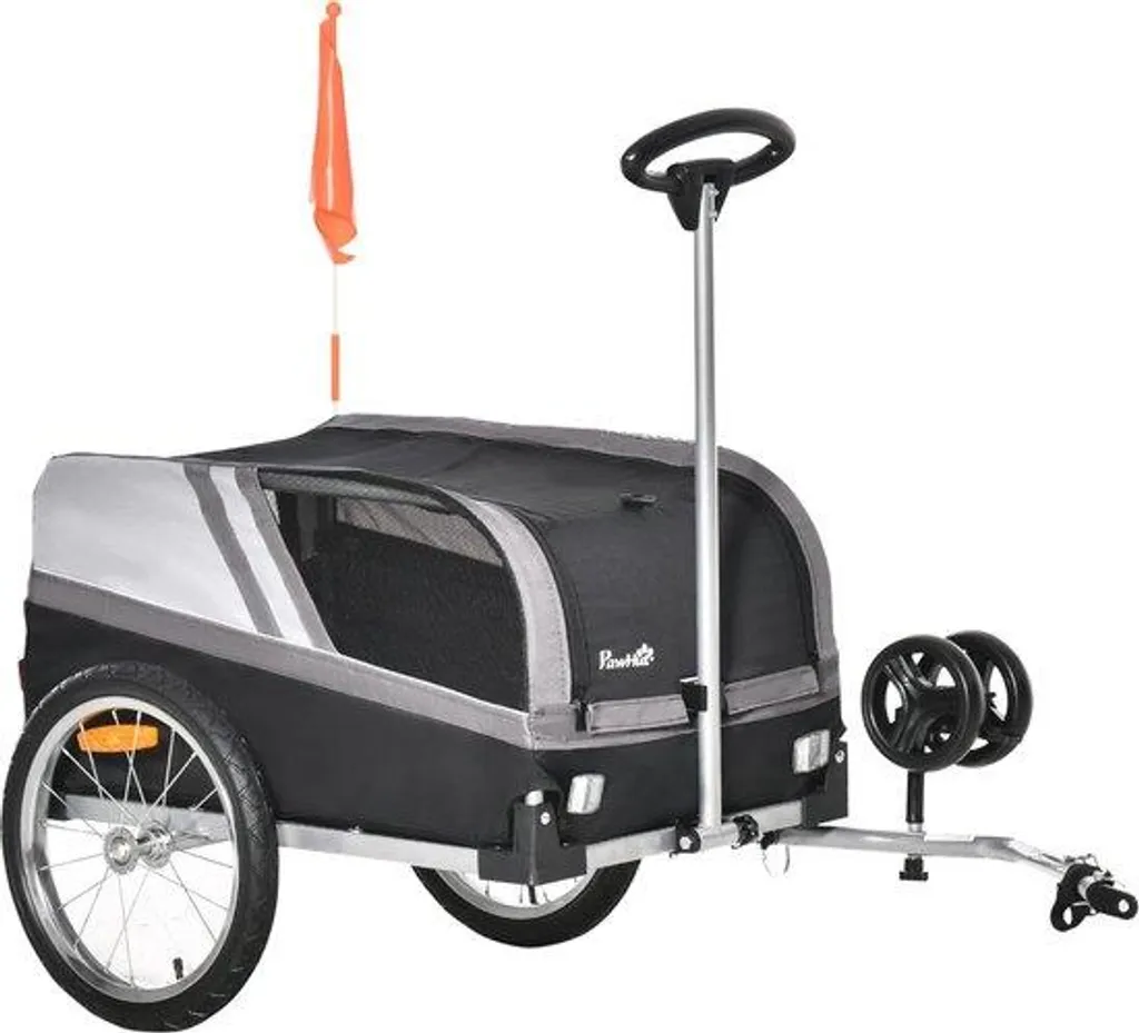Remorque pour chien âgé ou blessé - Trolley vélo 2 en 1 multifonction