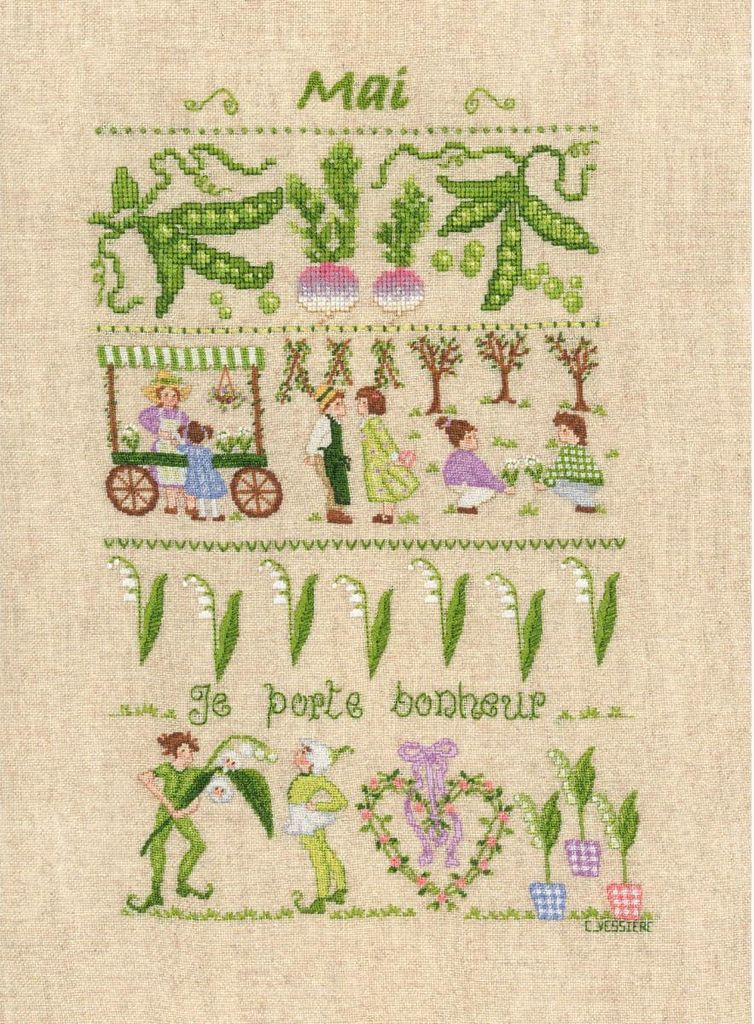 Le Bonheur des Dames Kreuzstich-Set "Mai", 18x28cm