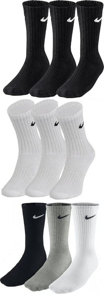 Skarpety Nike Cotone Crew Value 3pack SX4508-001 S: 34-38 Immagine del prodotto 