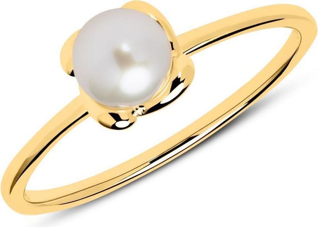 Ring 14K Gold Perle (Größe: 56mm)