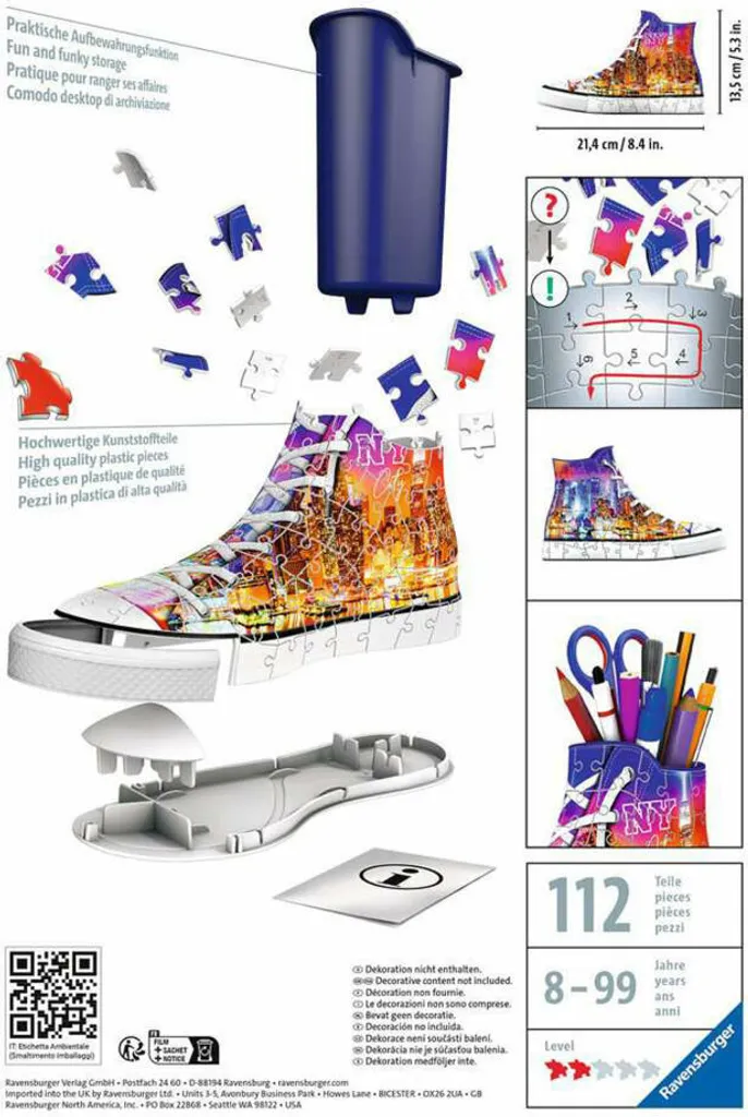 Ravensburger Skyline Sneaker 11152 Puzzle 3D 108 pièces avec EasyClick - 6
