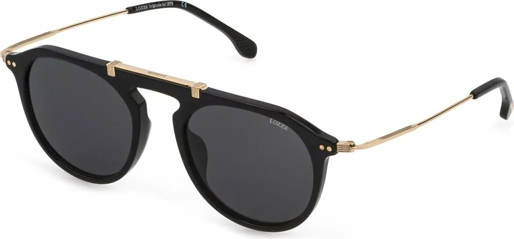Lunettes de soleil de luxe Lozza SL4261 monture rectangulaire en noir