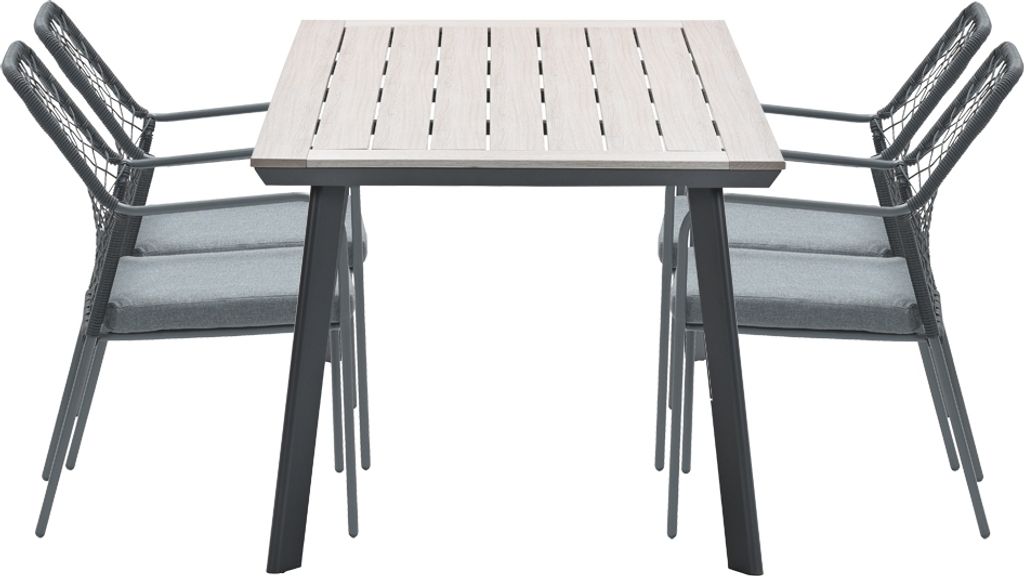 Garden Impressions 5-teiliges dining Set Dido und Vigo schwarz