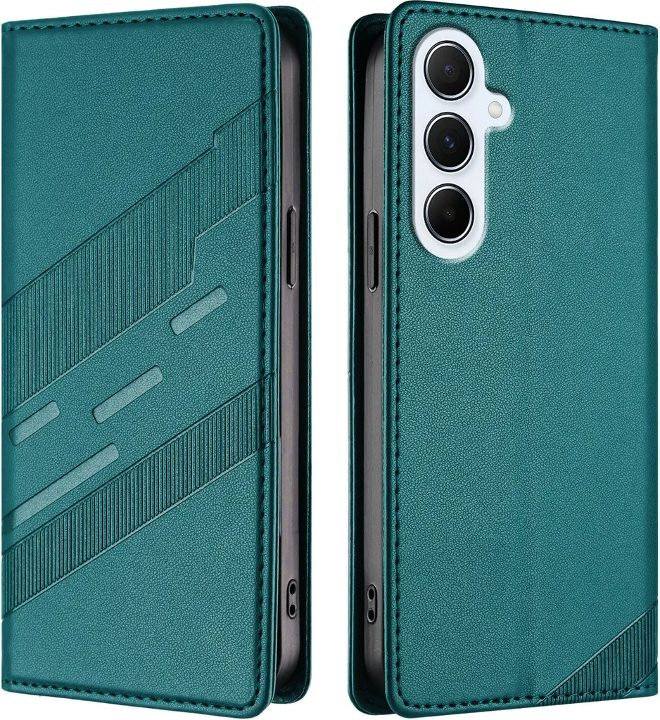 Samsung Galaxy A56 5G Wallet Case Green: Eleganza in Pelle Sintetica