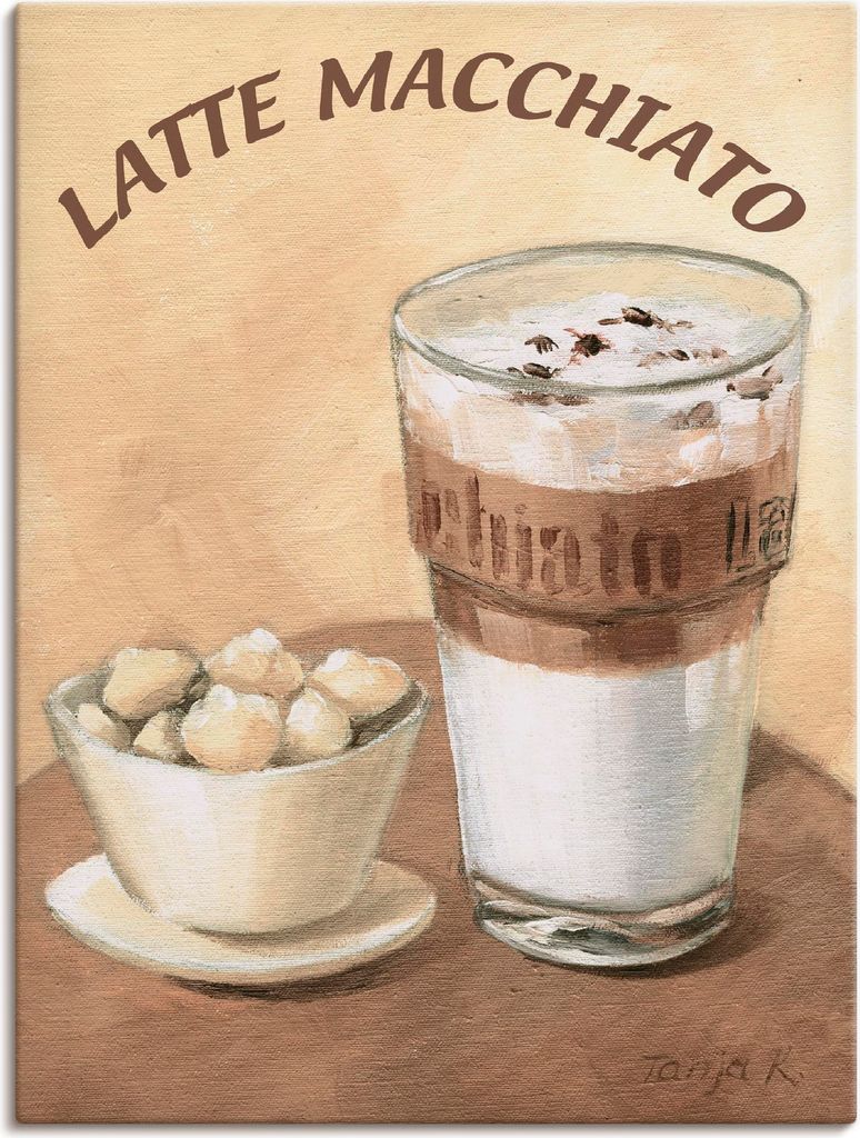 ARTland Leinwandbild Latte Macchiato Größe: 45x60 cm