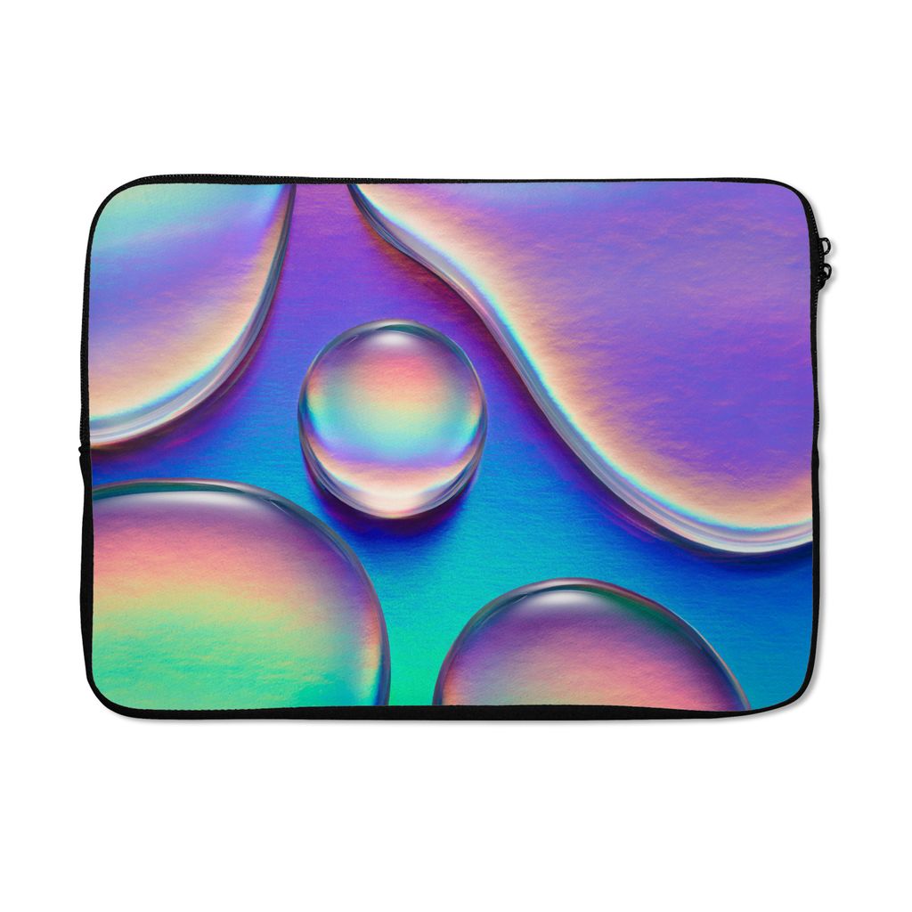 MuchoWow Laptop Hülle 13 Zoll Wasser - Regenbogen - Abstrakt Laptoptasche - Laptophülle - Sleeve - Rundumschutz