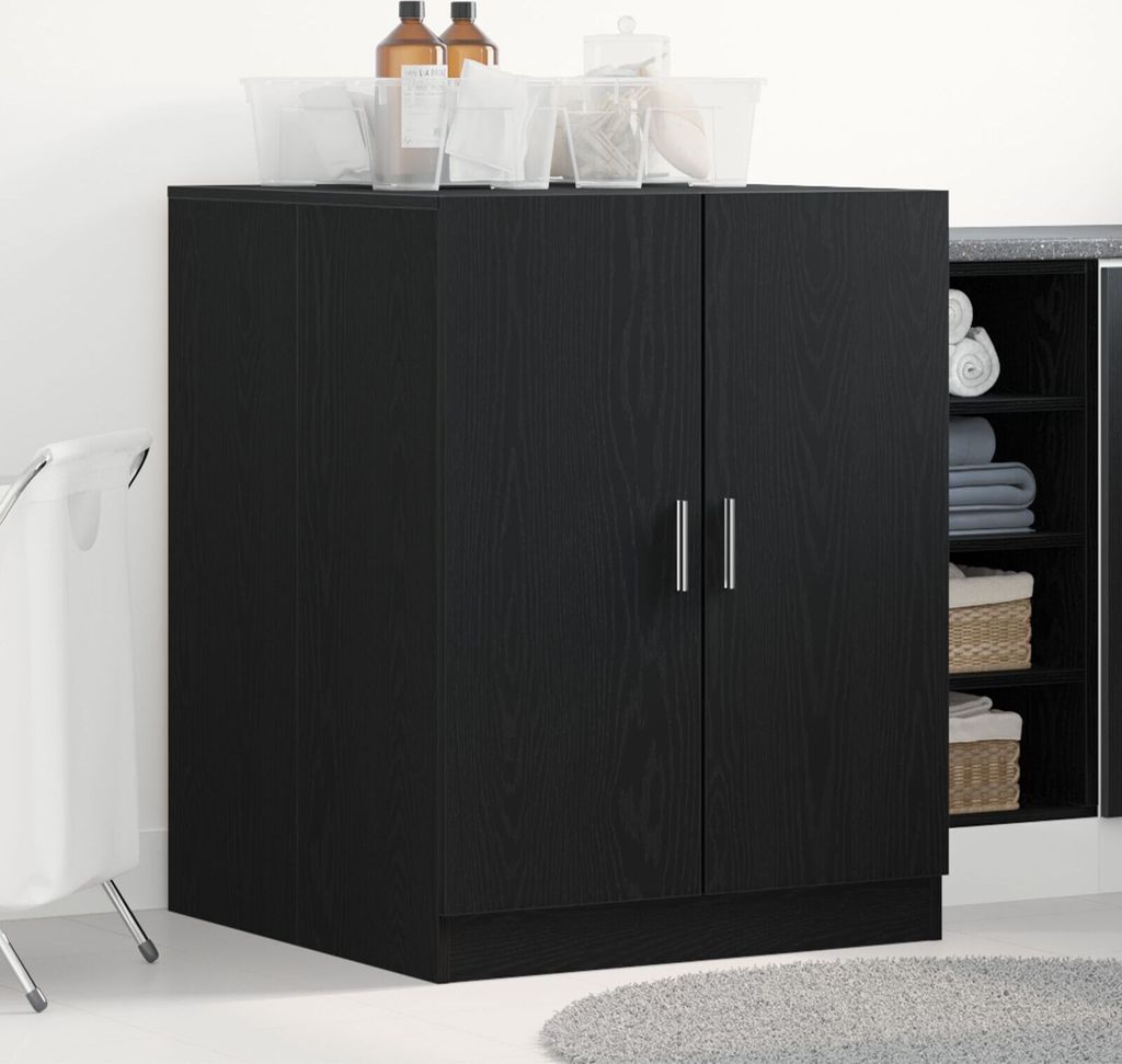 Möbel Waschmaschinen-Schrank Schwarze Eiche 70,5x71,5x91,5 Produktbild 