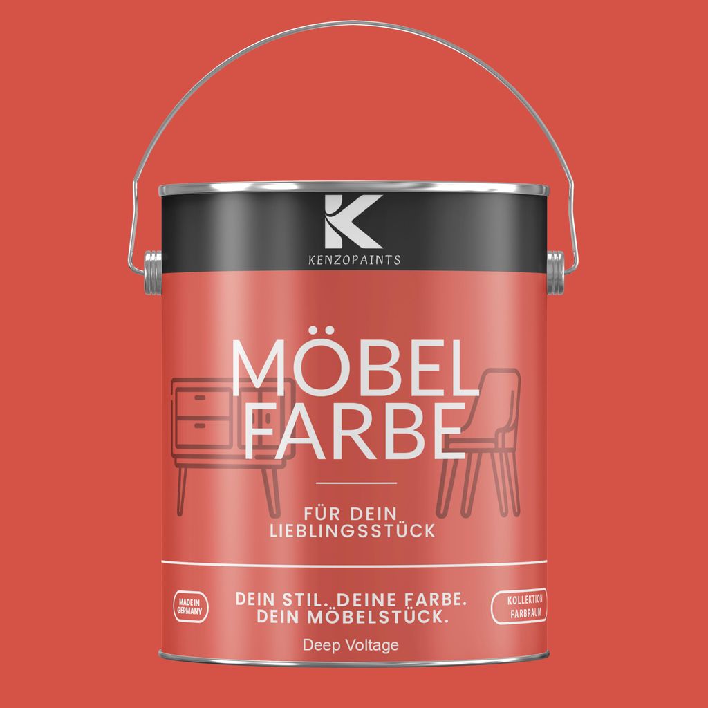 Kenzopaints 2,5Liter Möbelfarbe Möbellack Buntlack Farbraum - Deep Voltage