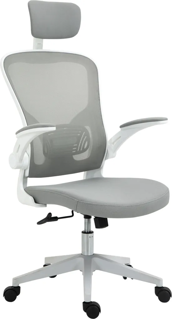 Vinsetto Sedia Ergonomica Casa e Ufficio: Comfort Grigio Elegante