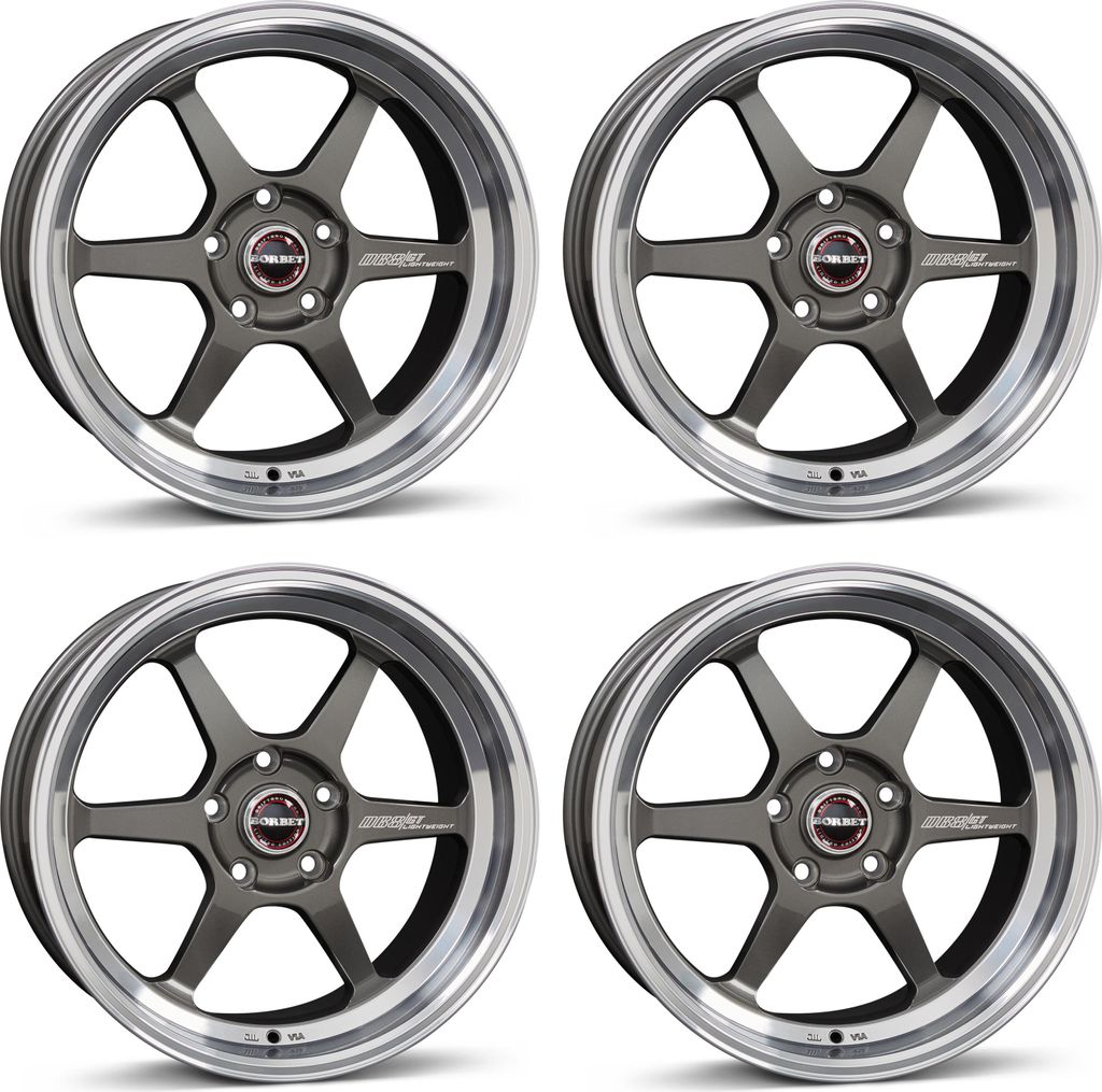 4 Borbet Felgen DB8GT 8.5x18 ET25 5x112 GRAPP für VW Arteon Passat Tiguan 5x112 GRAPP für VW Arteon Passat Tiguan Aluräder