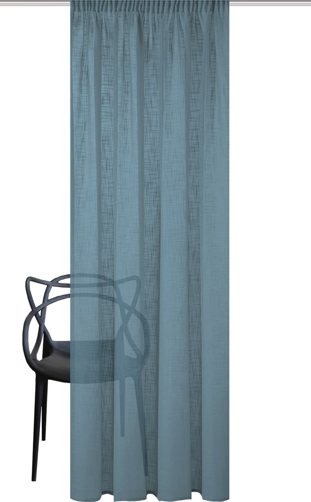 Home Basics Softy Kombibandschal 245 x 140 cm 1x Fertigschal Rauchblau