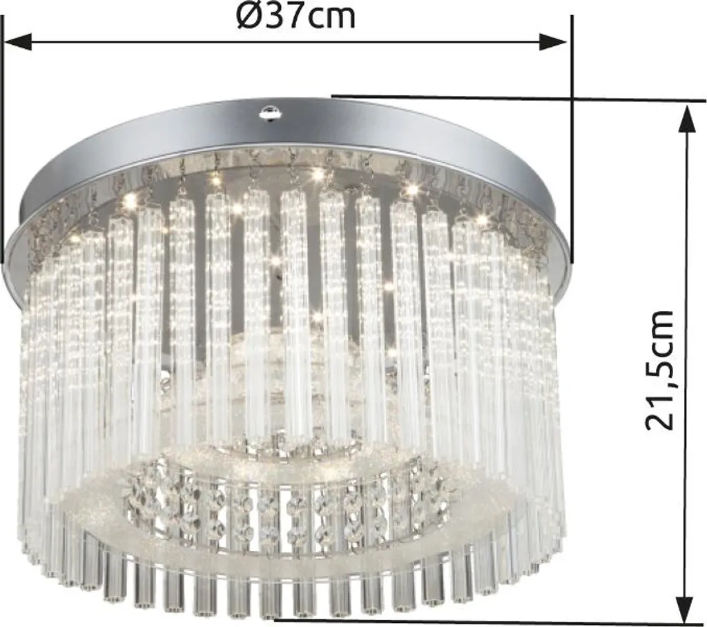 Plafonnier LED Moderne en Chrome - Éclairage de Plafond pour Salon