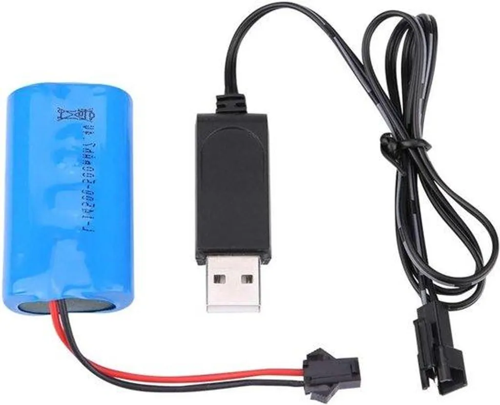 Batterie LiPo 7.4V 500mAh boîtier rigide avec câble de recharge USB RC