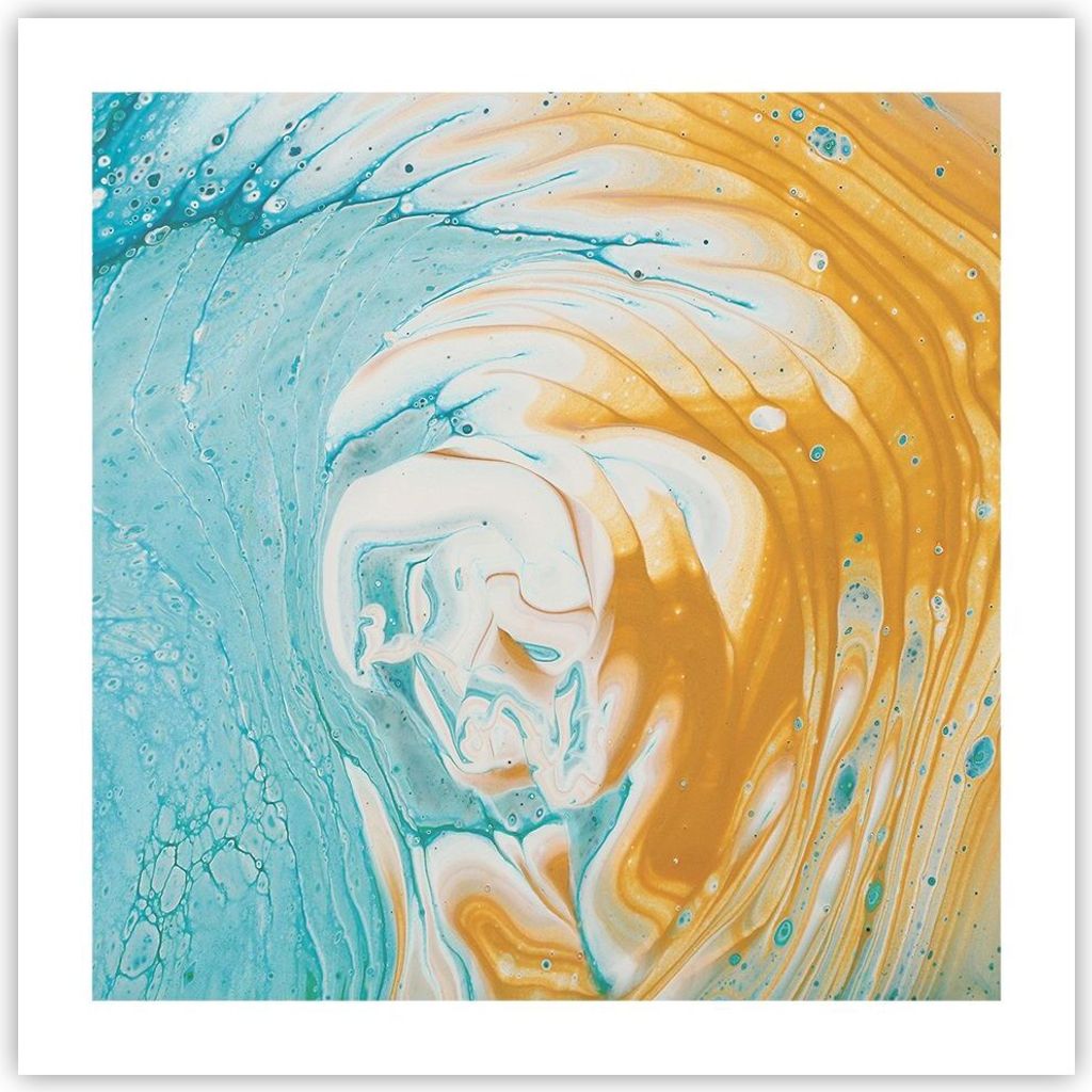 Poster - Poster ohne Rahmen - Abstraktion verschüttet Farben - 50x50 cm - Wand Bild - Wanddeko - Wandbilder - Kunstposter - Wandposter - Bilder - ...