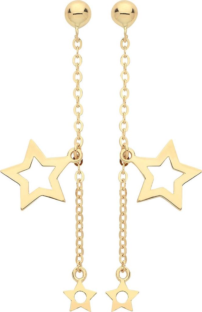 Chice 9 Karat (375) Gold Damen - Paar Ohrringe - 35mm*8mm; TRS26955